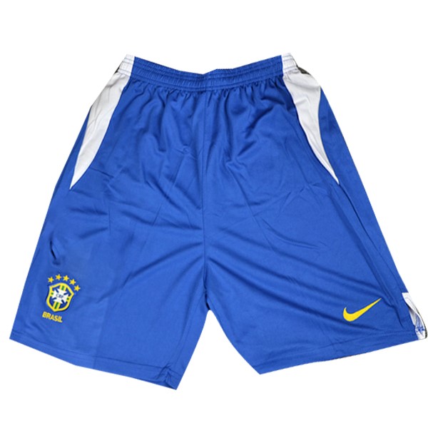 Tailandia Pantalones Brasil Primera equipación Retro 2002 Azul